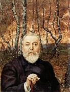 Hans Thoma Self-Portrait before a Birch Wood china oil painting reproduction